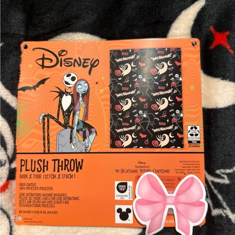 New Disney Nightmare Before Christmas Halloween Throw Blanket